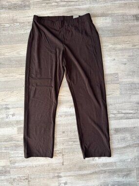 Chico's NWT Brown Ponte Dancer Pull On Pants Size 3/XL R22